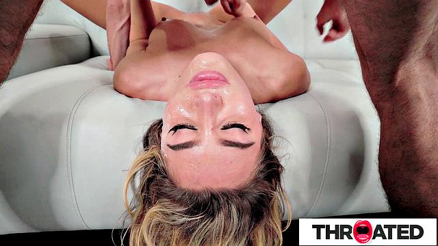 Throated - Blonde Babe Gets Throated Hard