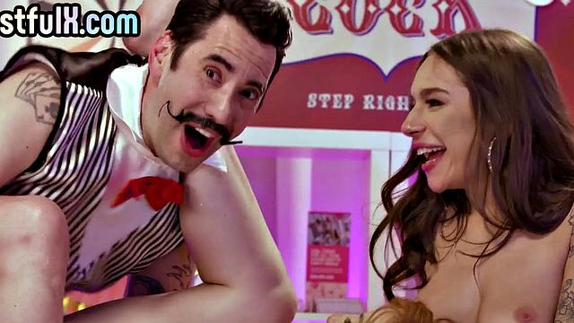 Hairy MILF got pounded at Carnival with her stunning BFF