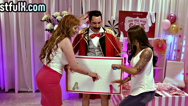 Hairy MILF got pounded at Carnival with her stunning BFF