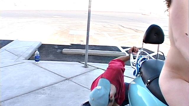 Little April masturbates in solo scene