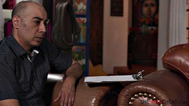 Sexy Latina Vicki Chase cheats on her husband right in front of him