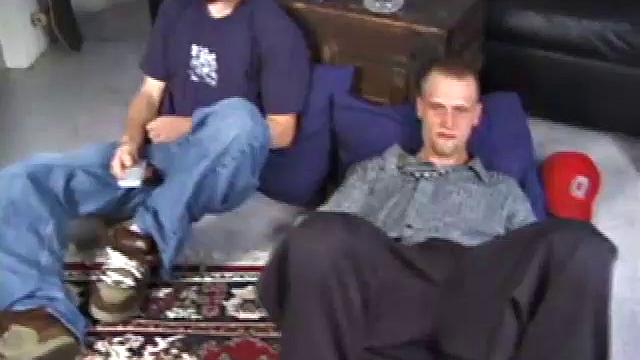 Adam and Brandon Watch Porn Videos Instead of Skateboarding. Brandon Sucks Down Adam's Hard Cock.