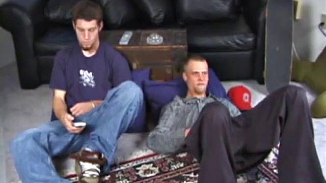 Adam and Brandon Watch Porn Videos Instead of Skateboarding. Brandon Sucks Down Adam's Hard Cock.