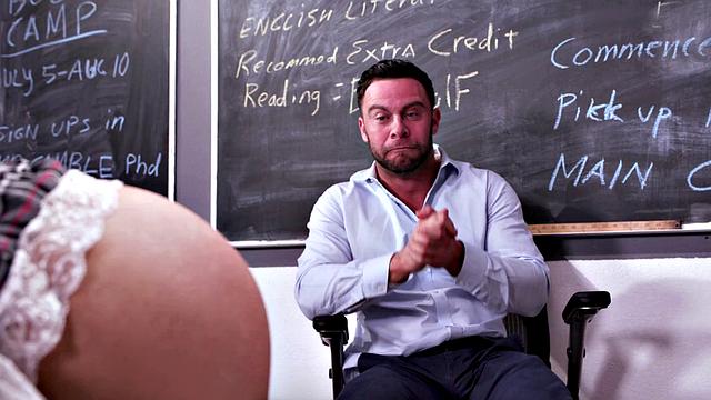 DEVILS FILM - Naughty Student Kimmy Kimm Deepthroats Her Teacher's Cock For Grades