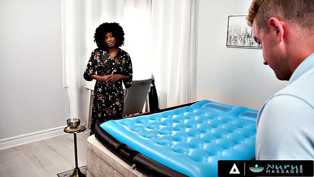 NURU MASSAGE - Nicole Kitt Seduces Roommate In Hot Doggystyle Fuck