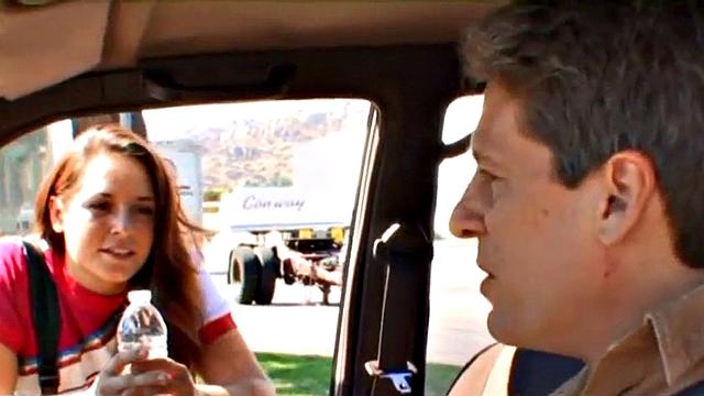 Watch this mature cheerleader finger and pound her gramps teacher in the living room