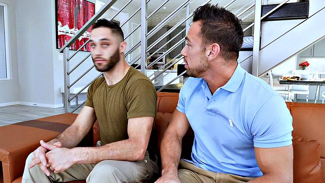 Army Boy Meets Busty Stepmom For Christmas