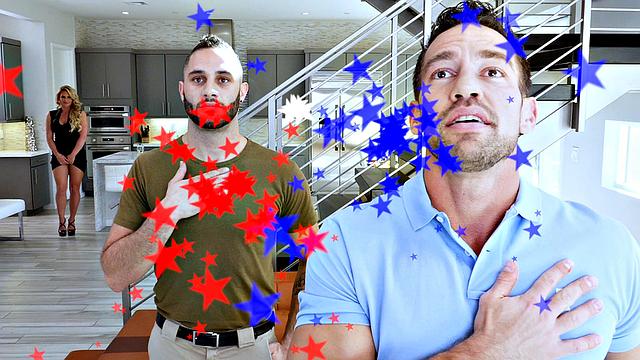 Army Boy Meets Busty Stepmom For Christmas