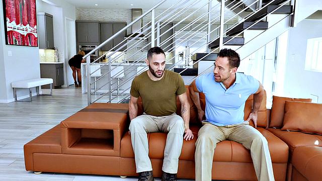 Army Boy Meets Busty Stepmom For Christmas