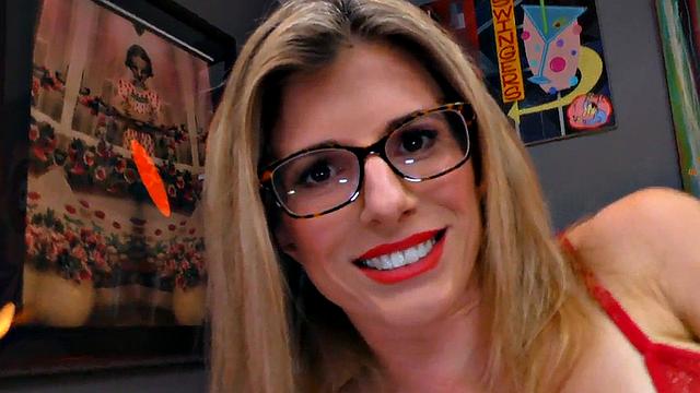 POV busty MILF in lingerie fucked in hairy cunt