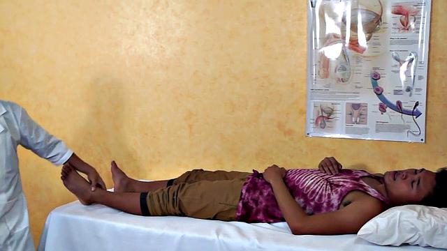 Asia twink gaping asshole at doctor infirmary