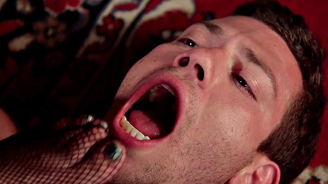 Foot fetish goddess rides sub cock with Hitachi on clit