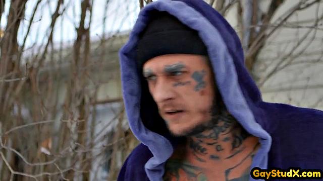 Ink Maledom assfucking skinny guy