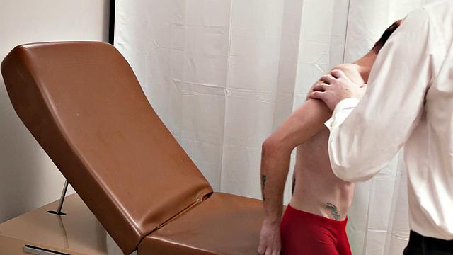 Petite twink bareback by doctor in infirmary