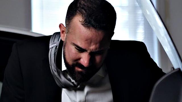 Dominant Tattooed Hunk Wit hBig Cock Fucks Bottom In Suit