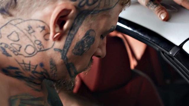 Dominant Tattooed Hunk Wit hBig Cock Fucks Bottom In Suit