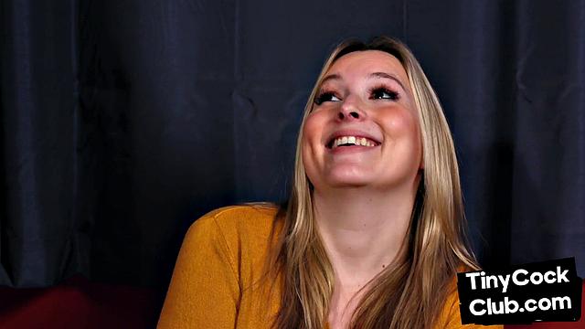 Chubby SPH voyeur mocks tiny dick