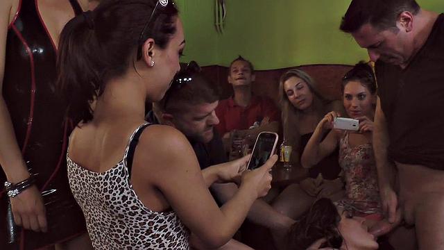 Public slave paddled outdoors before BJ