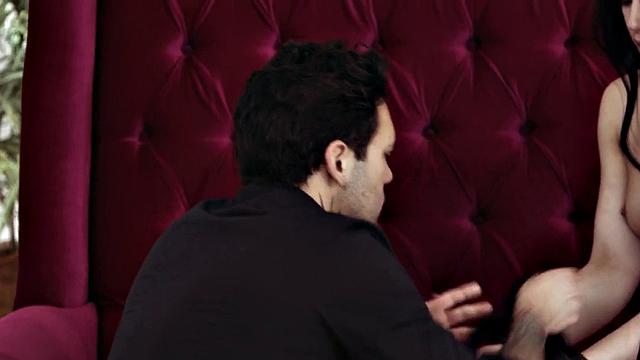 Bondage babe doggystyled by lover