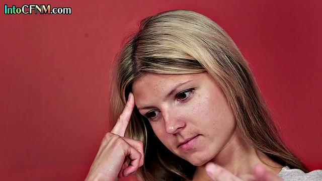 Naughty CFNM babe gives BJ to dude