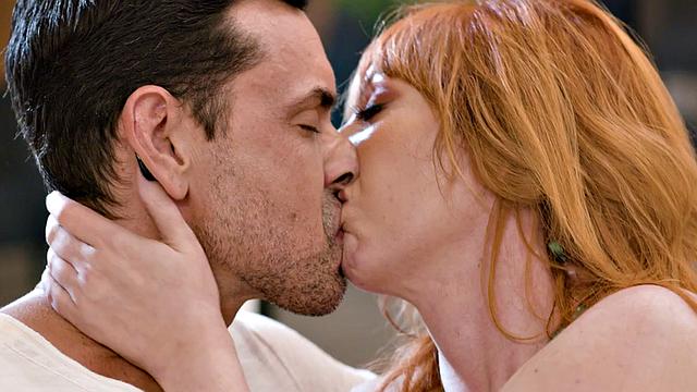 Curvy Redhead MILF pussypounded and fingered by lover