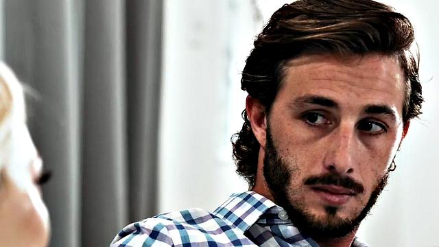 Oiled medium boobs MILF licked and fucked by her neighbor