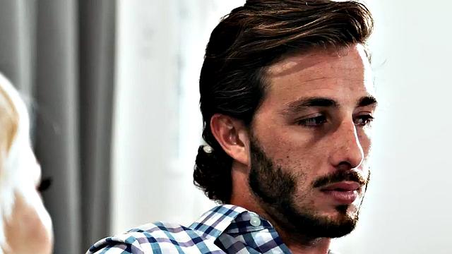 Oiled medium boobs MILF licked and fucked by her neighbor