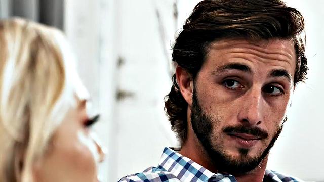 Oiled medium boobs MILF licked and fucked by her neighbor