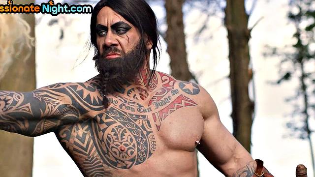 Warrior sluts banged in outdoor 3some by knight