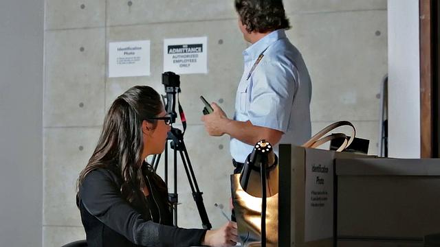 Check out this hot chick's first day in uniform & stockings!