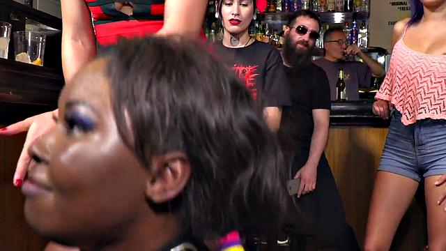 Scandalous ebony fucked by big dick in wet pussy