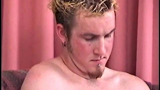 Skater boys come in from a hard day of skating to relax in their air conditioned room. Dark haired Dean takes his cock out first and Matt quickly follows, wetting his cock before stroking it.