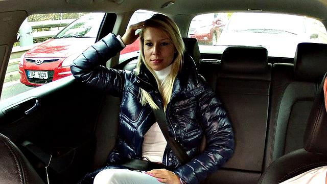 Blonde Satisfies Cabbie's Demands With Cock Up Her Wet Pussy