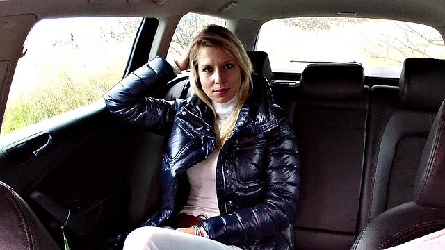 Blonde Satisfies Cabbie's Demands With Cock Up Her Wet Pussy