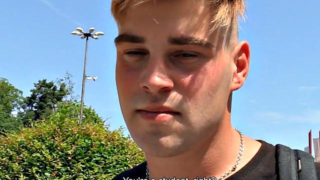 Straight student picked up for POV anal by gay who pays