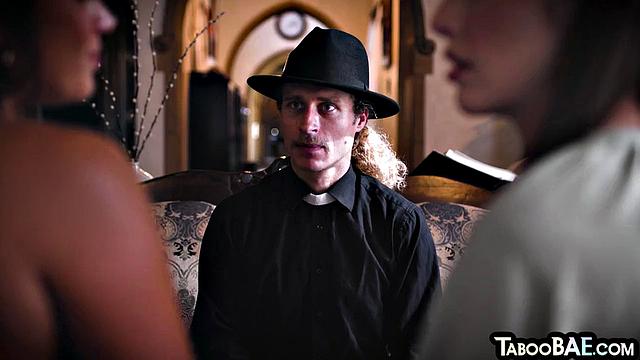 Cockhungry babes sharing guy in 3some