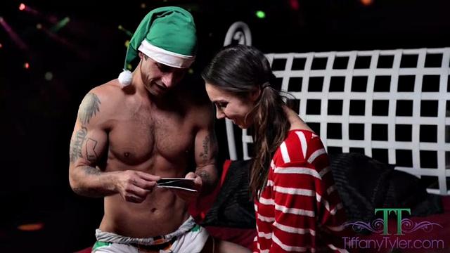 Tiffany Tyler wraps for Step Brother Christmas