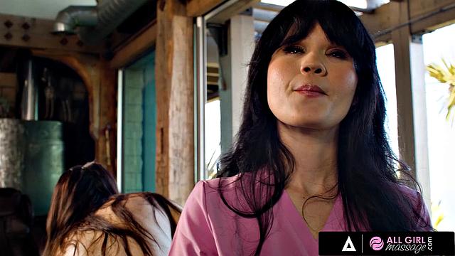 ALL GIRL MASSAGE - Selena Love Requests A Pussy Massage To Have Orgasms With Her Sexy Masseuse