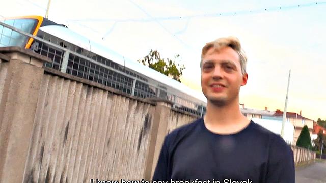 Euro twink picked up and assfucked in POV after BJ