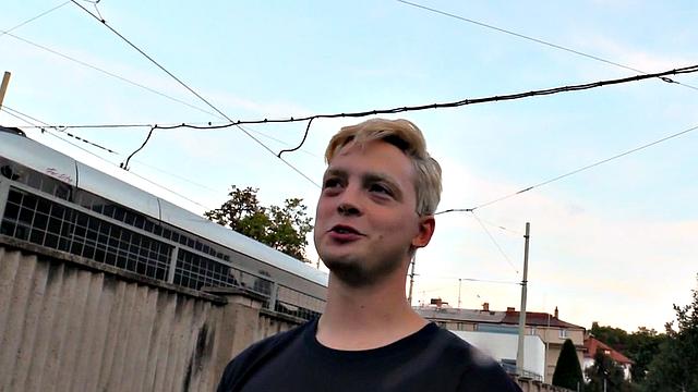 Euro twink picked up and assfucked in POV after BJ