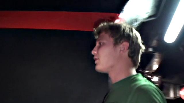 Real amateur stud gets banged in gay club by top gay