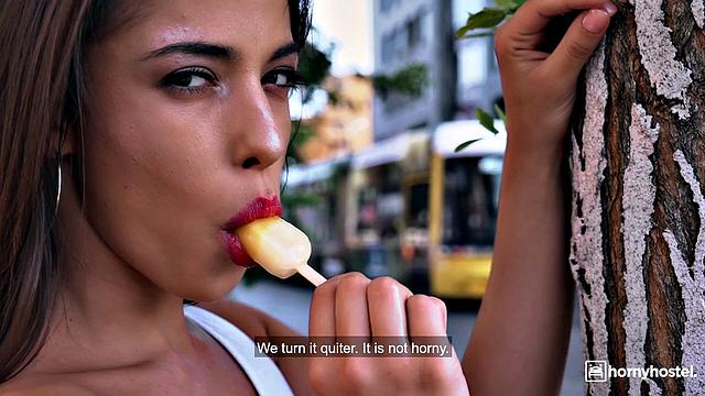 Adventurous beauty has fun with big cock