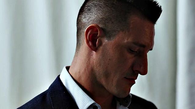 Muscular stepbro fisted and barebacked by his dildo-wielding office buddy