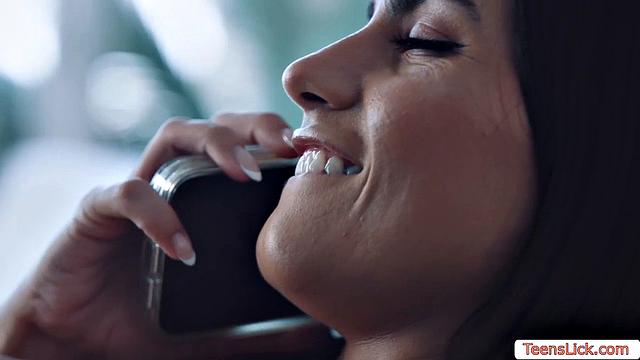 Caught my babysitter having phone sex