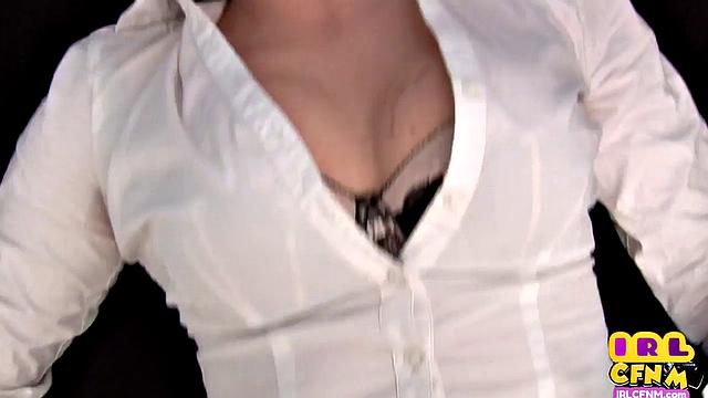 Busty CFNM blondie fucked by guy