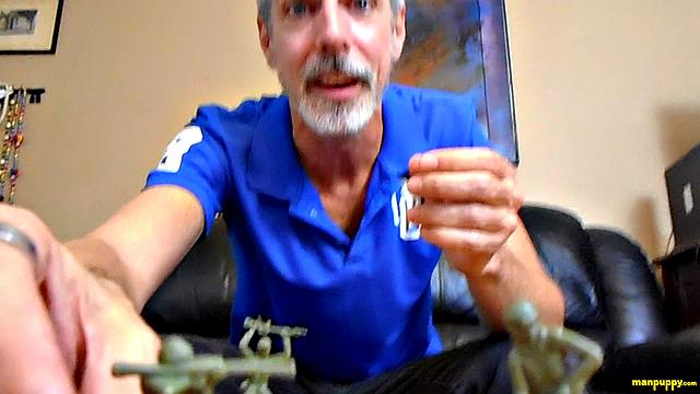 Dominant daddy giant Richard Lennox takes control in intense gay power play