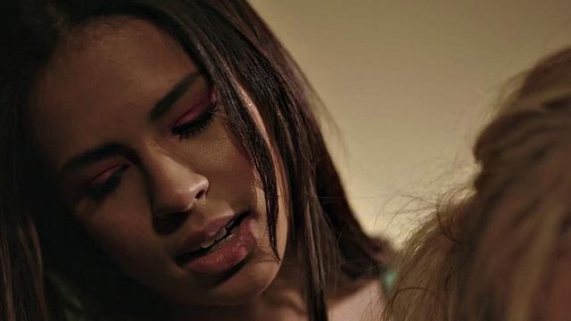 Lez big fake tits waitress satisfies teen babysitter