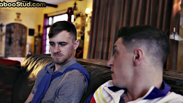 Kinky stepbrother barebacks stud and cums in sex