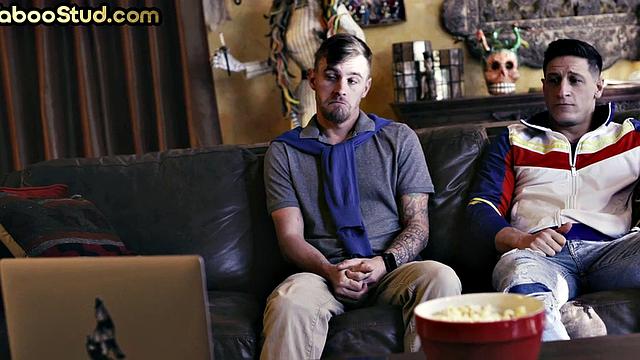 Kinky stepbrother barebacks stud and cums in sex