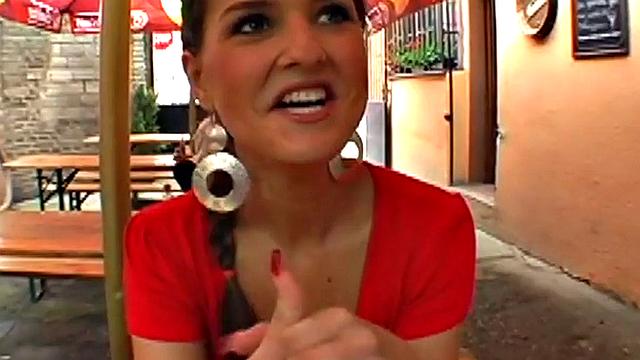 Public slut fucked hard in POV by BWC in doggystyle